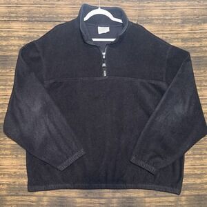 Timberline Quarter Zip Jacket Mens 2XL Black Fleece Pullover Outdoor
